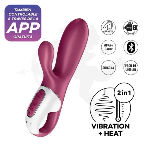 Hot Bunny estimulador vaginal con calor y control via APP